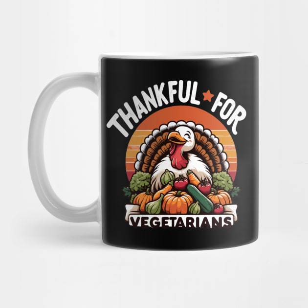 Funny Vegetarian Thanksgiving Thankful For Vegetarians by SubtleSplit